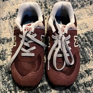 New Balance Brown and White Classic Sneakers
